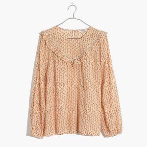 NWT Madewell Ruffle-Yoke Prairie Top